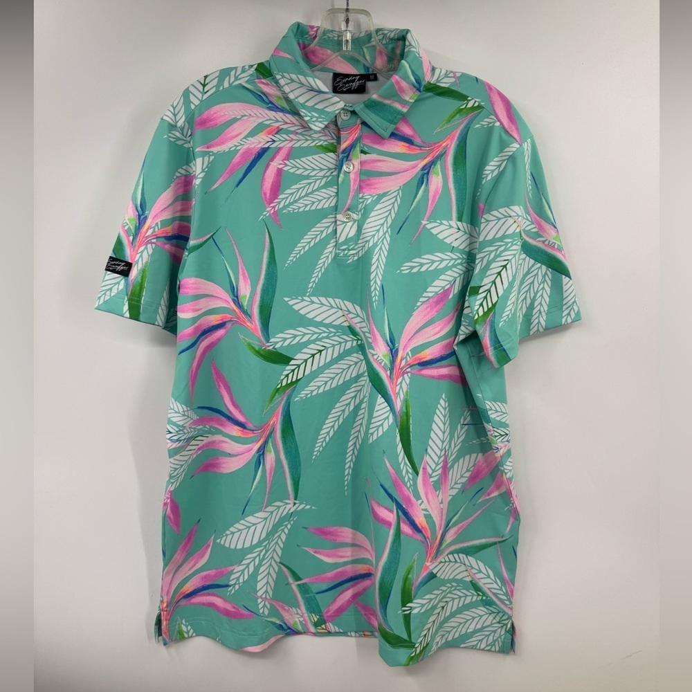 Sunday Swagger Mens Golf Shirt Polo Bali Sz L Spandex Blend Performance